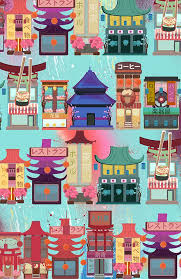 Japanese Houses By Kubra Aslan Japanese Illustration House Illustration Illustration