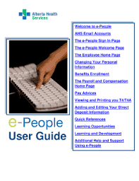 Fillable Online E People User Guide Alberta Health