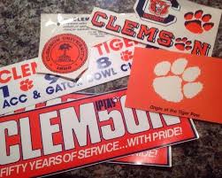 Clemson University Memorabilia Bumper Stickers Post Card Decals 1725100946 University Memorabilia Clemson University Clemson
