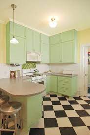 See affordable ideas on how to upgrade a kitchen. Photo Gallery Checkerboard Kitchen Floors Old House Online New Kitchen Cabinets Bungalow Kitchen Kitchen Flooring