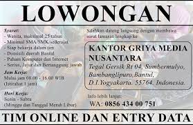 Pin On Lowongan Pekerjaan Dibantul Gaji Umr Nyaman Tim Online