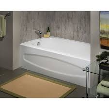 Mobile home bathtubs | standard, garden and corner bathtubs. Cadet 5 Ft Alcove Rectangular Enamel Steel Bathtub With Left Hand Outlet In White