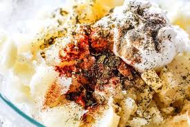 Showing How To Make Twice Baked Potatoes By Adding Potato Flesh Sour Cream Milk Bu Holiday Appetizers Recipes Easy Twice Baked Potatoes Twice Baked Potatoes