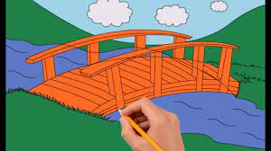 Add diagonal lines as shown. How To Draw A Bridge Over A River Step By Step Easy Youtube