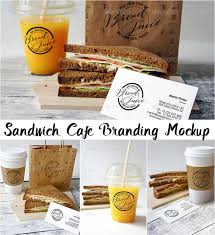 Sandwich Cafe Branding Mockup Free Download Cafe Branding Branding Mockups Branding Mockups Free
