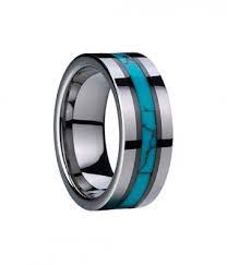 Mens Tungsten Carbide Ring Wedding Band Wtih Turquoise And Ceramic Inlay Rings Tungsten Turqu Rings For Men Wedding Ring Bands Favorite Engagement Rings