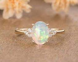 Fire Opal Ring Ethiopian Opal Engagement Ring Silver Ring Etsy In 2021 Engagement Rings Opal Yellow Engagement Rings Unique Engagement Rings
