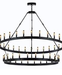 Industrial, vintage, lodge inspired light fixtures. Wrought Iron Vintage Barn Metal Castile Chandelier Chandeliers Industrial Loft Rustic Lighting Great For The Living Room Farmhouse Goals