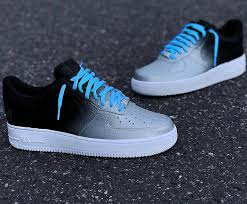 Custom Black And White Air Forces Nike Air Force 1 Grey Black Custom Sneaker Hype Shoes Nike Air Shoes Sneakers Fashion