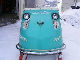 The Old Johnson Snowmobile Johnsons Outboard Motors Were Called Sea Horse So I Guess The Name Ski Horse Is Very Fitting Vintage Sled Snowmobile Snow Fun