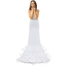 Reifröcke sind wahre figurschmeichler, denn das tragen sorgt optisch für eine schmalere taille der braut. Meerjungfrau Mermaid Unterrock Fur Hochzeit Brautkleid Lang Fishtail Damen Unterrocke Mit Elastisch Spitze Und Tull Fur Party Tanzbar Prom Kleid Longble Petticoat Reifrock Unterrocke Damen Bekleidung