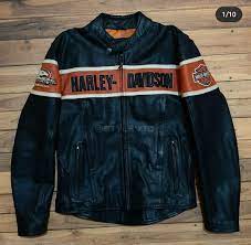 Harley Davidson Jaket Kulit Leather Second Preloved Motor Bkn Yellow Corn Elf Simpson Bates Nascar Kushitani Taichi Fesyen Pria Pakaian Baju Luaran Di Carousell