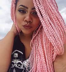 We Love Nappy Hair Paulacarolinne Box Braids Hairstyles Braided Hairstyles Pink Box Braids