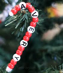 For these simple ornaments, we used regular candy canes, jute, some hot glue and different ribbons and bells to add as accent pieces, if you want here are a few other diy candy cane ornaments we like. Beaded Candy Cane Ornament Craft Preschoolers Can Make Fun A Day