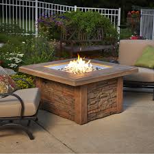 Then we topped it with cobalt blue topper, copper blue topper and lagoon topper. The Outdoor Greatroom Company Sierra 43 Inch Square Natural Gas Fire Pit Table With 24 Inch Crystal Fire Burner Mocha Ships As Propane With Conversion Fittings Sierra 2424 M K Ng Bbqguys