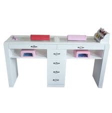 Double White Nail Desks Manicure Tables Nail Bar Stations Salon Furniture Beauty Spa Equipment Hair Salon Furniture Manufact White Nail Desk Nail Desk Nail Bar