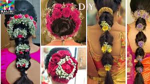 Make a partial high ponytail and curl the strands to cascade down the neck. 3 Ideas For Fresh Flower Gypsy N Rose Hair Decoration Parlour Hairstyle Hair Accessory At Home Youtube
