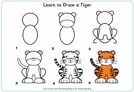 Draw the cheekbones and shaggy cheeks of our tiger. How To Draw A Cartoon Tiger Head