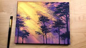If you want a lighter shade of gold, add a little white paint. Gold Purple Forest Easy Acrylic Painting Step By Step For Beginners Metallic Gold Acrylic Paint Youtube