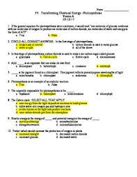 Check spelling or type a new query. Photosynthesis Formative Assessment With Key Ngss Hs Ls1 5 By Science Corner