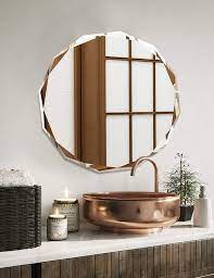 Find the perfect decorative accents at hayneedle, where you can buy online while you explore our room designs and curated looks for tips, ideas & inspiration to help you along the way. Muausu Frameless Scalloped Wall Mirror 24 24 Inch