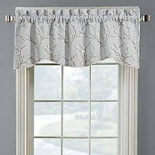 Set 2 curtains drapes 54 x 84 valance sheer luxury gray victorian shabby chic. Kitchen Valances Bed Bath Beyond