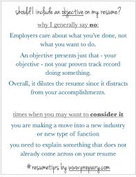Should I Include An Objective On My Resume Is An Objective Necessary The Prepary