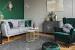 Contemporary Green And Grey Living Room