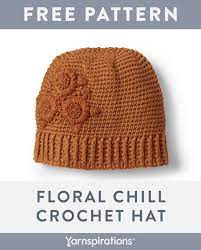 Free Crochet Patons Classic Wool Worsted Hat Pattern Floral Chill Crochet Hat Pattern Beautiful Dimensional Fl Crochet Hats Crochet Crochet Hats Free Pattern