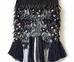 Black And Silver Wall Art Black Woven Wall Hanging Woven Wall Hangingboho Wall Woven Wall Hanging Boho Wall Hanging Wall Hanging