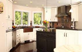 Find thermofoil kitchen cabinet doors at lowe's today. This Kitchen Design Takes Advantage Of An Irregularly Shaped Room To Provide Kitchen Design Kitchen Design Small Kitchen Bay Window