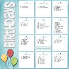 Family Birthday Calendar Template Family Birthday Calendar Birthday Calendar Family Birthdays