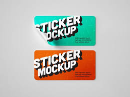 Sticker Mockup In 2020 Business Card Mock Up Mockup Sticker Design