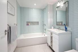American Olean Moonlight Glass Tile White Vanity Bathroom Black Bathroom Bathroom Colors