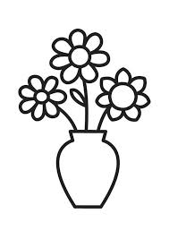 Easy coloring pages for kids flowers. Flower Vase Coloring Pages Flower Coloring Pages Flower Vase Drawing Flowers Coloring Pages