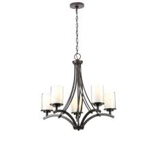 Hampton Bay 5 Light Oil Rubbed Bronze Ceiling Chandelier 89542 The Home Depot Ceiling Chandelier Chandelier Large Pendant Lighting