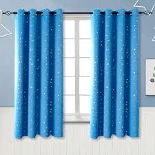 Inspiration for children and baby rooms. Eyelet Thermal Insulated Room Darkening Printed Curtains For Living Room 2 Panels Bgmet Navy Star Blackout Curtains For Kids Bedroom W46 X L72 Inch Dark Blue Escolaalternativa Com Br