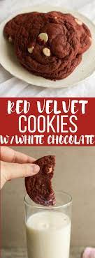 Red Velvet Cookies Recipe Red Velvet Cookies Dessert Recipes Easy Easy Cookie Recipes