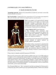 • ¿qué tipo de textos dramáticos has leído últimamente? Los Personajes Y Sus Caracteristicas Ciencia Cognitiva Psicologia