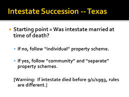 1 as to person total intestacy 2 as to property