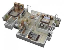 Ide denah rumah 3 kamar tidur untuk rumah minimalis: Desain Rumah Minimalis 3 Kamar Tidur 3d Icon Rumah