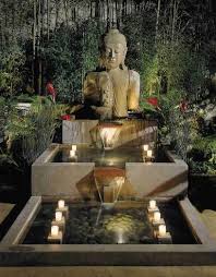 Buddha Statue And Fountain Get The Look At Mix Zen Garden Design Zen Garden Buddha Garden