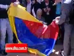Turks Burning Armenian Flag In Istanbul Taksim Youtube