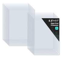 Amazon.com: 8.5" x 11" Rigid Print Protectors, Rigid Top Insert loaders  Durable PVC Document Protectors, Plastic Sleeves for Photos, Prints, and  Menu ...