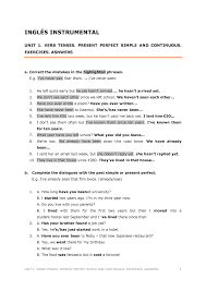 Check spelling or type a new query. Unit 1 Verb Tenses Present Perfect And Present Perfect Continuous Studocu