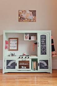 tv stand to play kitchen, diy kids kitchen