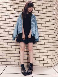 指原 莉乃 345 chan denim jacket fashion yellow team