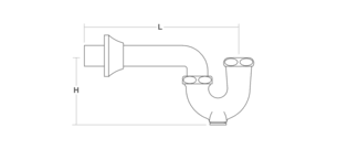 adjustable p trap with tubing outlet