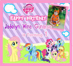 Selamat ulang tahun anakku tersayang. Desain Banner Tema Little Pony Desain Banner Ulang Tahun Dekorasi Balon
