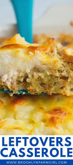 You turn it into a pie, of course! Leftover Thanksgiving Turkey Casserole Brooklyn Farm Girl